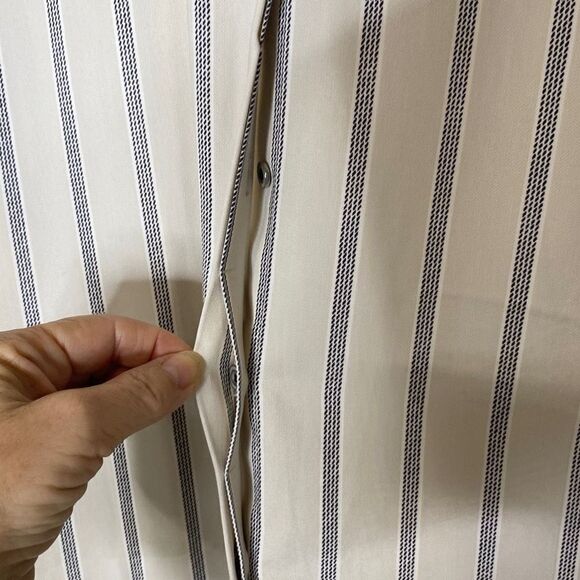 Rachel Zoe Oversized Button Down Hi-Low Striped Shirt M - Picture 8 of 16